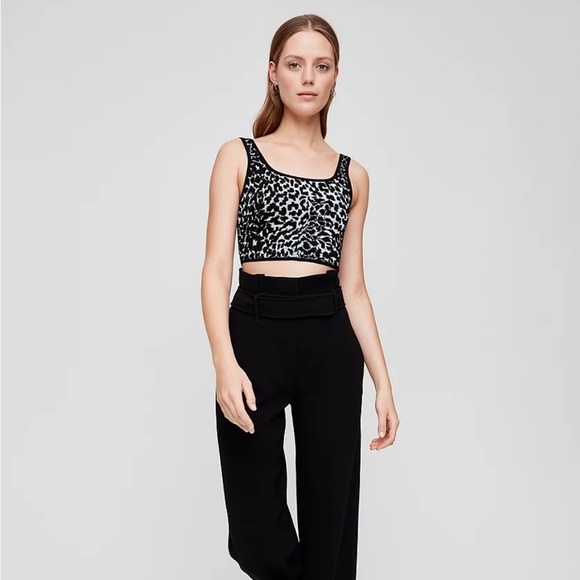 Babaton Sculpt Knit Tank Leopard Print NWOT - Picture 4 of 6